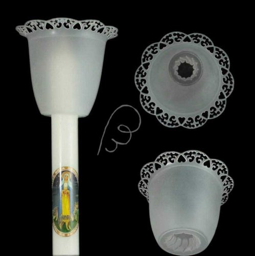 Osłonka na świecę, lampion biały