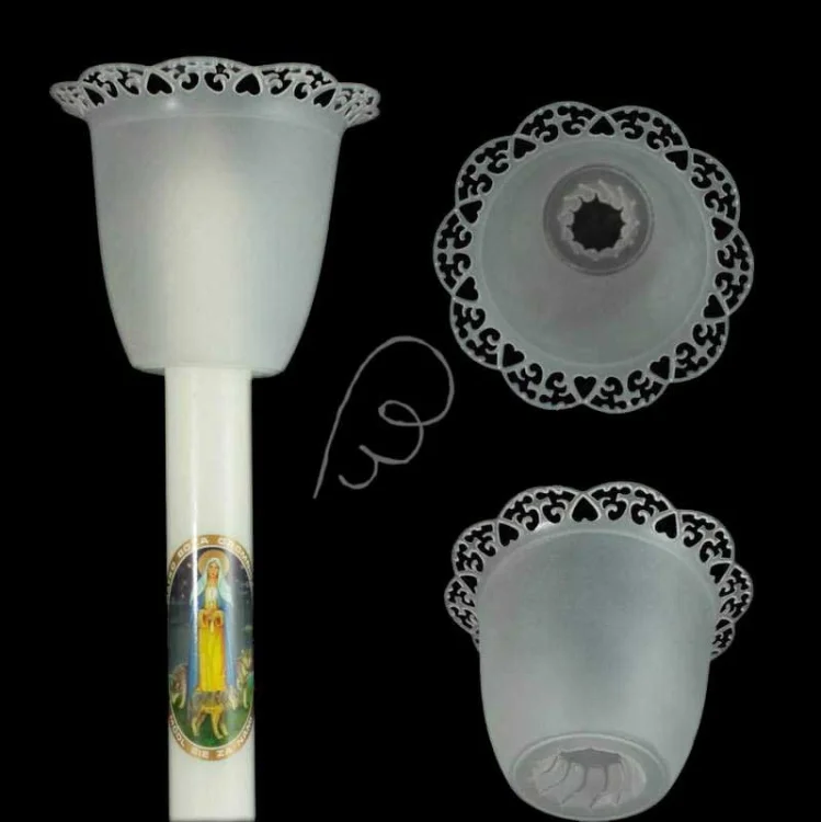 Osłonka na świecę, lampion biały