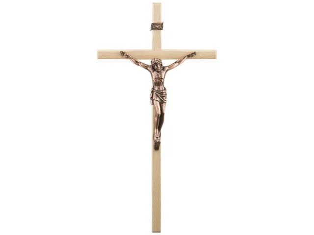 Krzyż wiszący drewniany 30cm - jasny