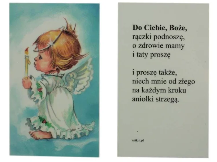 Anioł Stróż obrazek laminowany