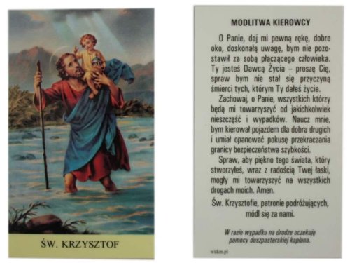 Święty Krzysztof - obrazek laminowany