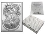 Matka Boska Ostrobramska - obrazek srebrny z grawerem 13x18 cm