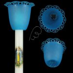 Osłonka na świecę, lampion niebieski