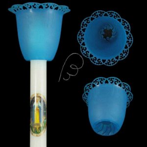 Osłonka na świecę, lampion niebieski