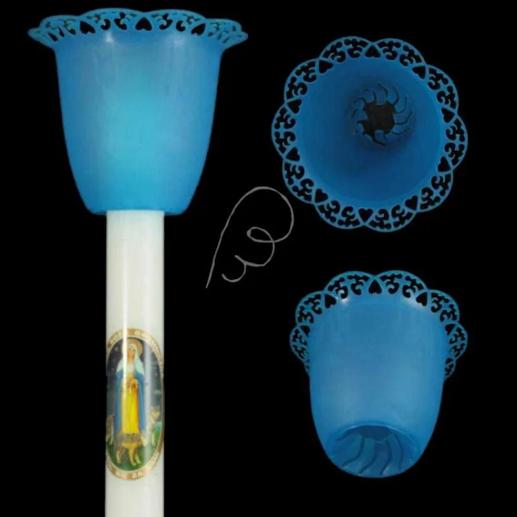 Osłonka na świecę, lampion niebieski