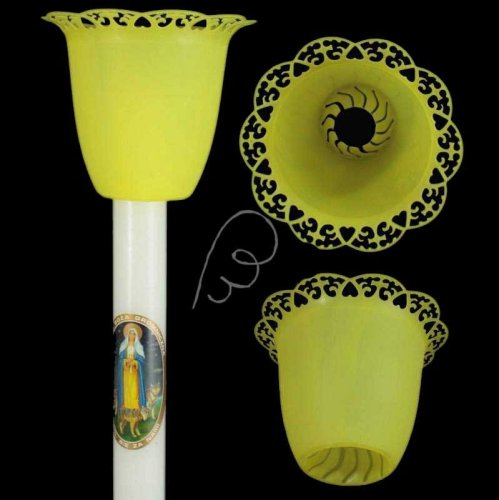 Osłonka na świecę, lampion żółty