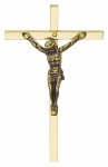 Krzyżyk wiszący mosiądzowany 7,5 cm