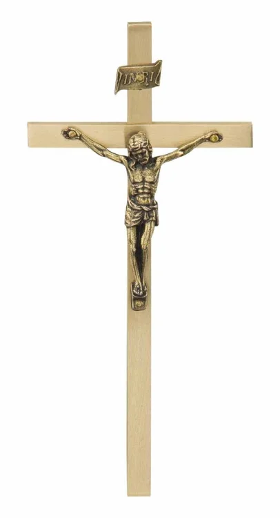 Krzyżyk mosiądzowany 14 cm